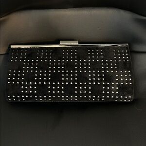 Elegant Black Studded Clutch